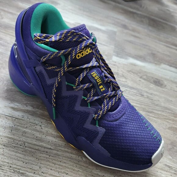 Adidas D.O.N. Issue #2 Throwback Utah Jazz Lace Up Sneaker Shoes Mens 8.5 FV8959 - Picture 4 of 16